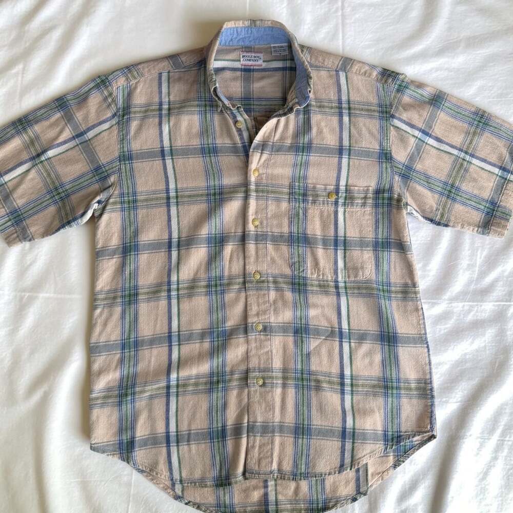 Bugle Boy Company Men's Short Sleeve Plaid Button Down Shirt Size S
